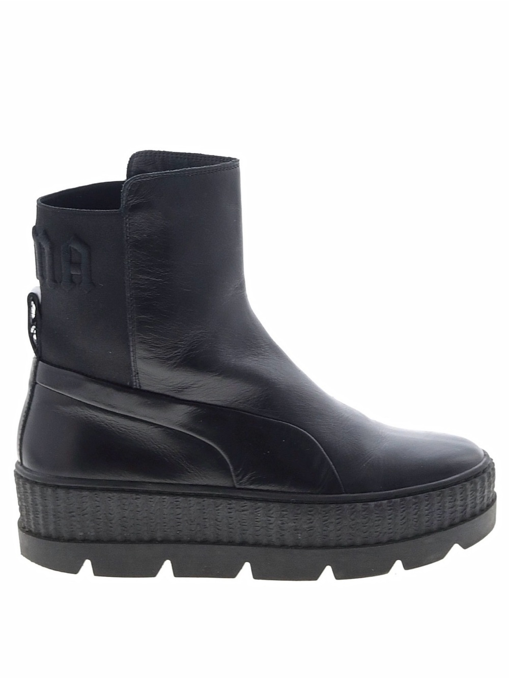 Puma Chelsea Rihanna Fenty Black Leather Woman’s 9 Sneaker Boots
